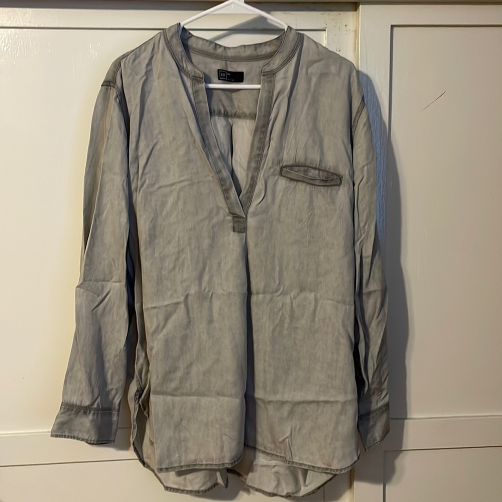 GAP Grey Tencel Blouse